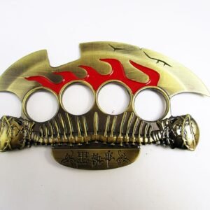 Antique-Spiked-Saw-Blade-Copper-Colour-Thick-Metal-knuckleduster–-knuckles-knucks-knucklering-knuck-knucksale
