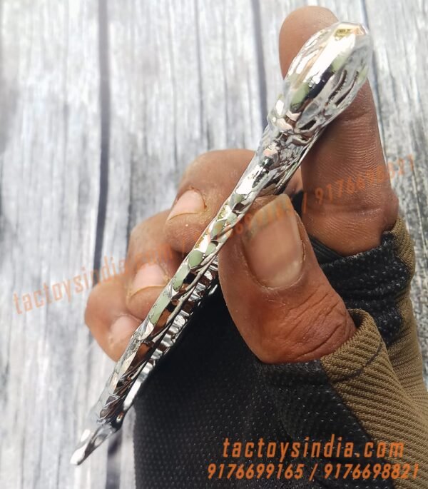 Chrome-Skull-Spine-Knucks-Skull-Breaker-Piercer-Large-Size-Rings-Army-Fight-Punch