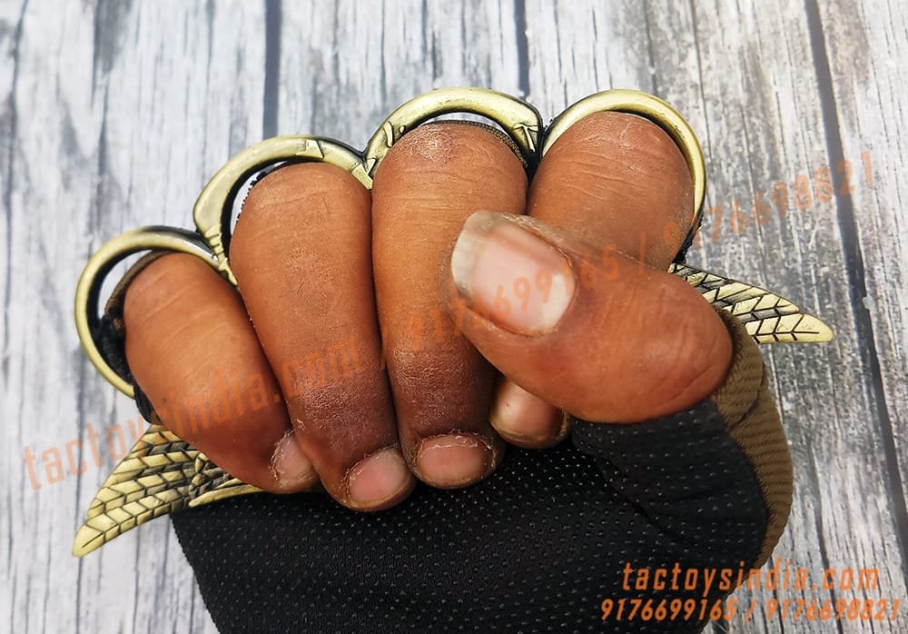 Copper-Hawk-with-Big-Open-Wings-Knuckle-Duster-Large-Finger-Rings-Vintage-Themed-punch-India