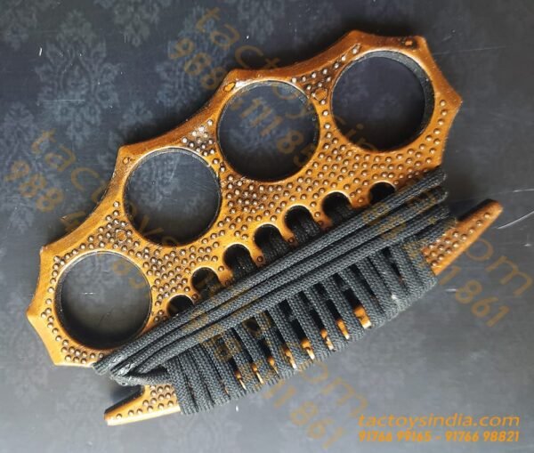 Copper Solid Cord Braided 4 Fingers Self Defence Army Type Knuckles Outdoor activities Knuckle Duster Minimalist pocket Tool Tactoys India