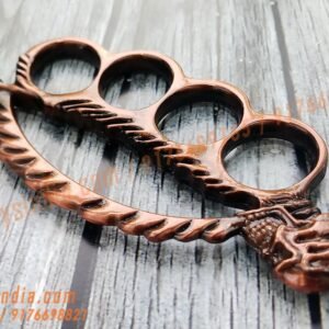 Vintage-Copper-Colour-Skull-Spine-Knucks-Skull-Breaker-Piercer-Large-Size-Rings-Army-Fight-Punch
