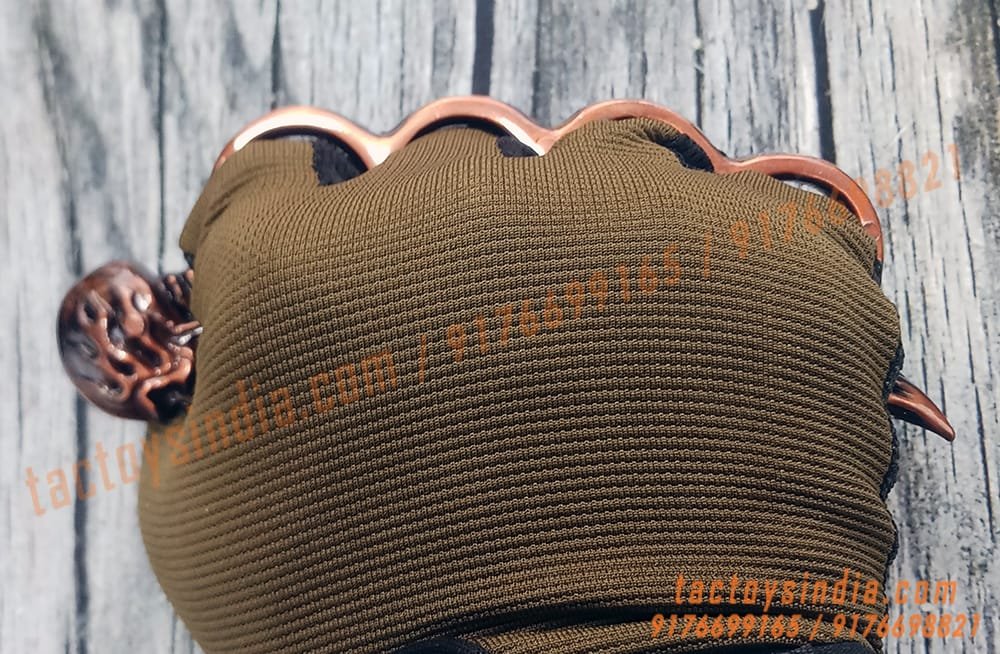 Vintage-Copper-Colour-Skull-Spine-Knucks-Skull-Breaker-Piercer-Large-Size-Rings-Army-Fight-Punch