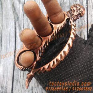 Vintage-Copper-Colour-Skull-Spine-Knucks-Skull-Breaker-Piercer-Large-Size-Rings-Army-Fight-Punch