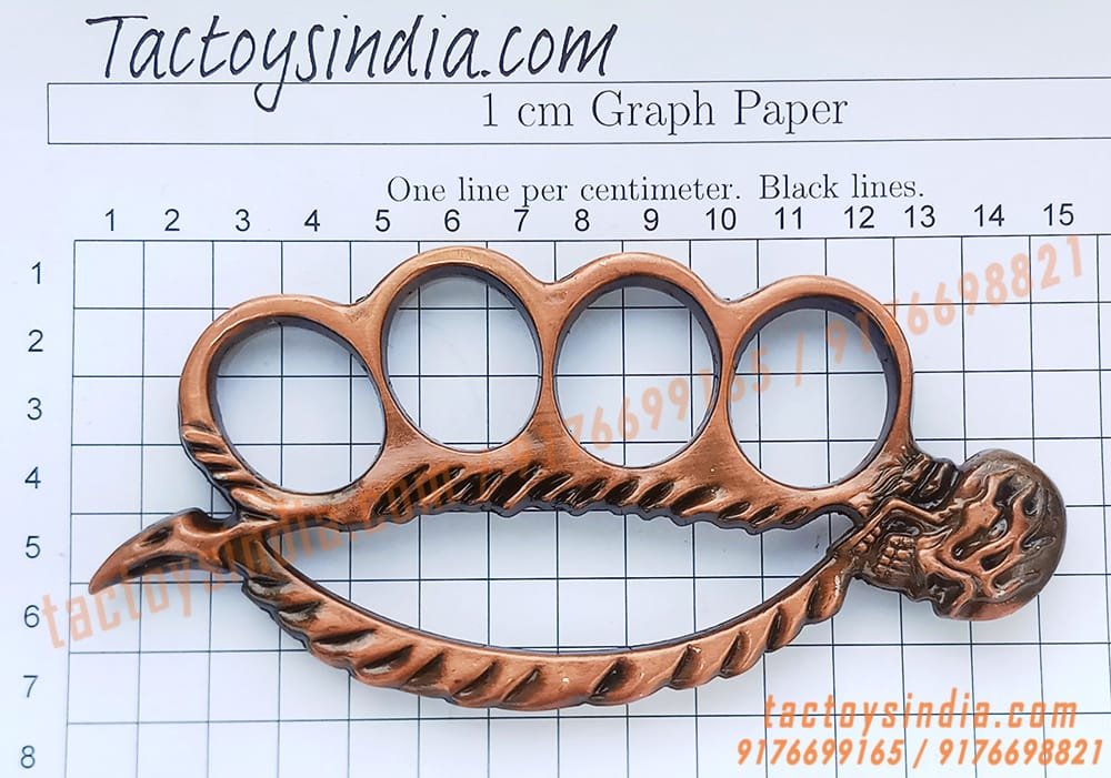 Vintage-Copper-Colour-Skull-Spine-Knucks-Skull-Breaker-Piercer-Large-Size-Rings-Army-Fight-Punch
